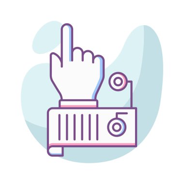 Sensör dokunuşu Vektör Simgesi Kolayca düzenleyebilen