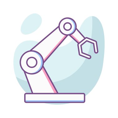 Kolayca değiştirebilen veya düzenleyebilen robot imalat vektörü simgesi