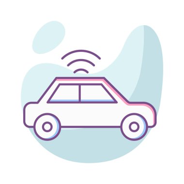 Wifi araba Vektör Simgesi Kolayca düzenleyebilen
