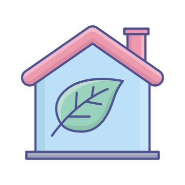 Kolayca değiştirebilen ya da düzenleyebilen Eko Ev Vektör Simgesi
