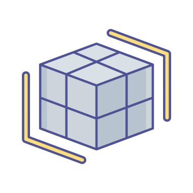  Kolayca düzenleyebilen veya düzenleyebilen Küp Vektörü Simgesi