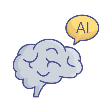 Kolayca düzenleyebilen ve düzenleyebilen Yapay Zeka Vektör Simgesi