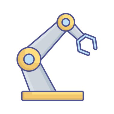 Kolayca değiştirebilen veya düzenleyebilen robot imalat vektörü simgesi