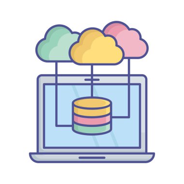 Kolayca düzenleyebilen ya da düzenleyebilen bulut hesap vektörü simgesi