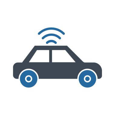 Wifi araba Vektör Simgesi Kolayca düzenleyebilen