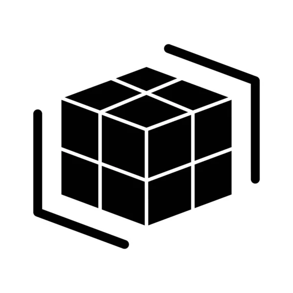 Icône Vectorielle Cube Qui Peut Facilement Modifier Modifier — Image vectorielle