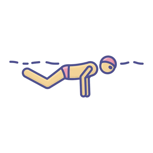 수정하거나 수있는 Breaststroke Vector Icon — 스톡 사진