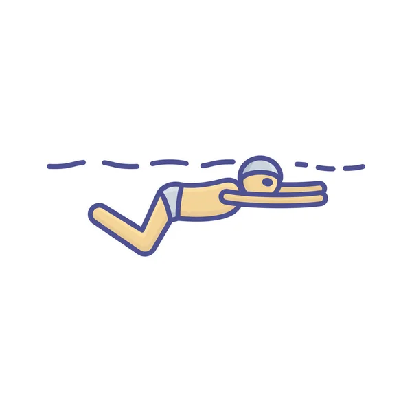 Backstroke Vector Icon Which Can Easily Modify Edit — Stock Photo, Image