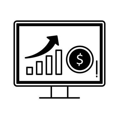 Çevrimiçi büyüme vektörü simgesi kolayca düzenlenebilir ya da değiştirilebilir