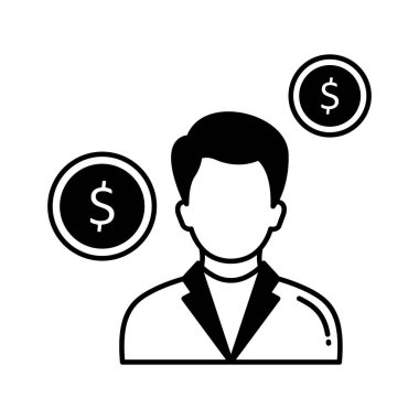 Kolayca düzenleyebilen ya da düzenleyebilen Muhasebeci Vektör simgesi