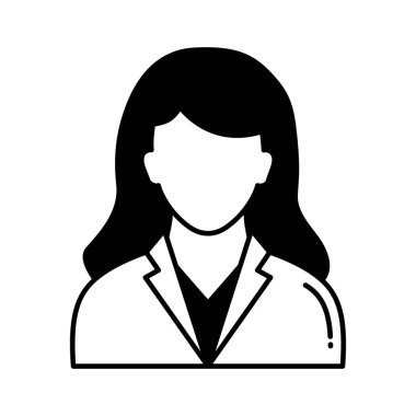 Kolayca düzenleyebilen ve düzenleyebilen Kadın Vektör Simgesi