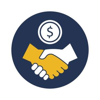 İş anlaşması Vektör Simgesi Kolayca düzenleyebilen