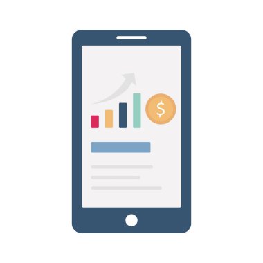 Kolayca düzenleyebilen ve düzenleyebilen mobil grafik vektörü simgesi