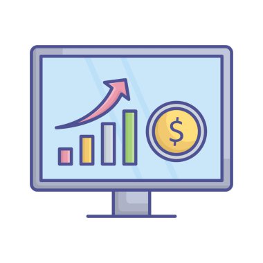 Çevrimiçi büyüme vektörü simgesi kolayca düzenlenebilir ya da değiştirilebilir