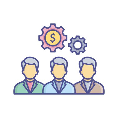 Kolayca düzenleyebilen ya da düzenleyebilen Personel Yönetimi Vektör Simgesi