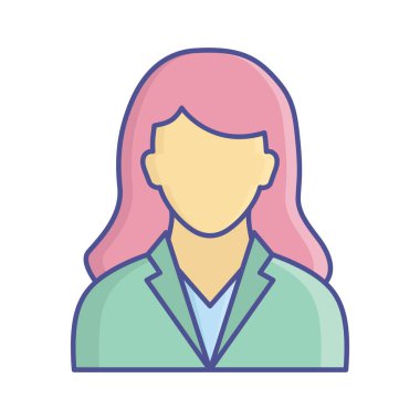 Kolayca düzenleyebilen ve düzenleyebilen Kadın Vektör Simgesi