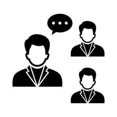 Kolayca düzenleyebilen Grup Sohbeti Vektör Simgesi