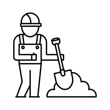 Kolayca düzenleyebilen veya düzenleyebilen Yapı Kazısı Vektör Simgesi