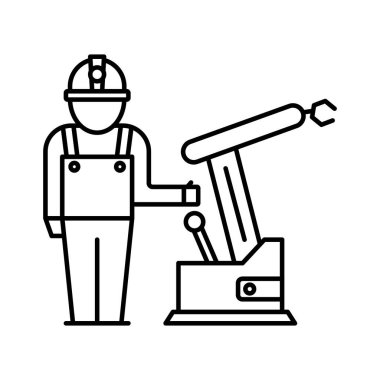 Fabrika Üretim Vektörü Simgesi Kolayca düzenleyebilen