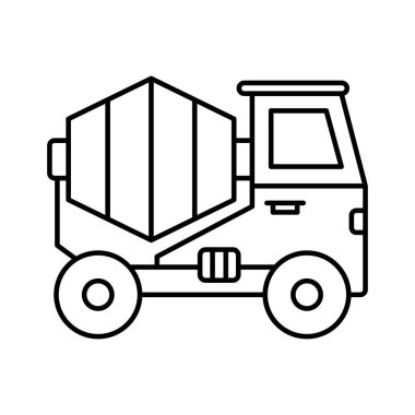 Kolayca değiştirebilen ya da düzenleyebilen Beton Karıştırıcı Vektör Simgesi