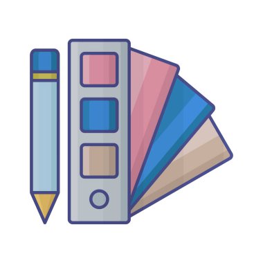 Kolayca düzenleyebilen veya düzenleyebilen Renk Grafiği Vektör Simgesi