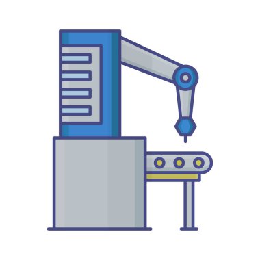 Fabrika Üretim Vektörü Simgesi Kolayca düzenleyebilen