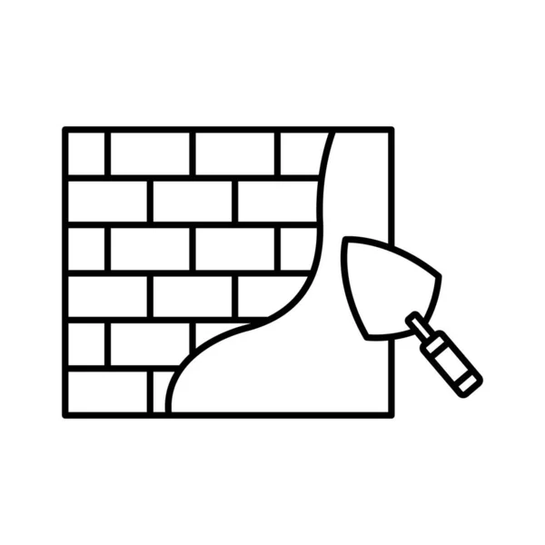 Duvar Yapılandırma Vektörü Simgesi Kolayca Düzenleyebilen — Stok Vektör