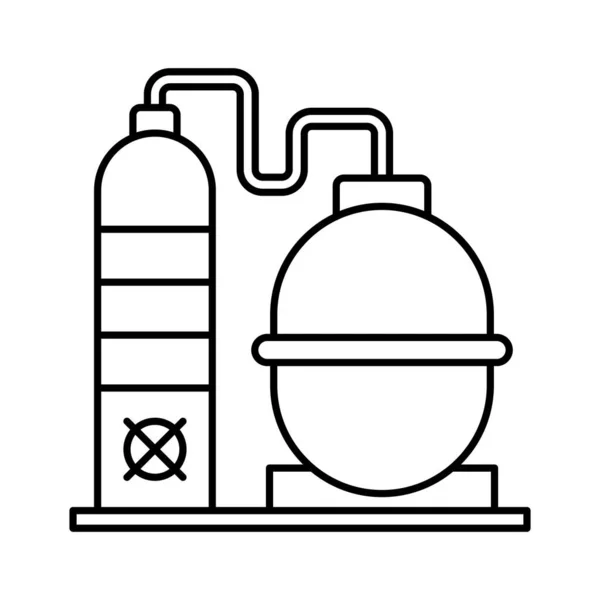 Icône Vectorielle Usine Chaudière Qui Peut Facilement Modifier Éditer — Image vectorielle