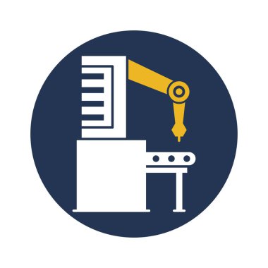 Fabrika Üretim Vektörü Simgesi Kolayca düzenleyebilen