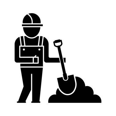 Kolayca düzenleyebilen veya düzenleyebilen Yapı Kazısı Vektör Simgesi