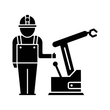 Fabrika Üretim Vektörü Simgesi Kolayca düzenleyebilen