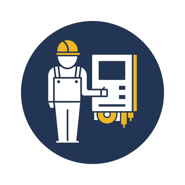 Ingeniero Eléctrico Vector Icon Que Puede Modificar Editar Fácilmente — Archivo Imágenes Vectoriales