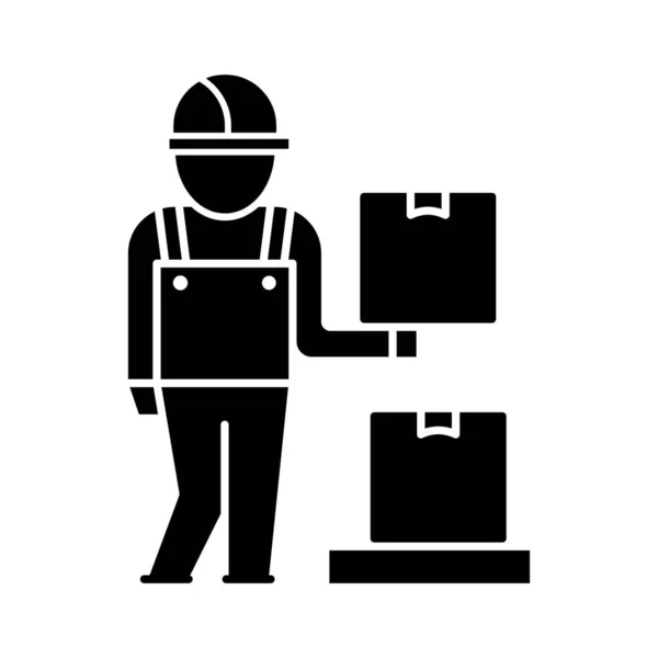 Man Lifting Box Vector Icon Which Can Easily Modify Edit — Stock Vector