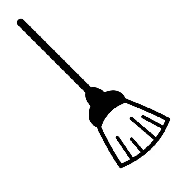Broom Fill Icono Vector Que Puede Modificar Editar Fácilmente — Foto de Stock
