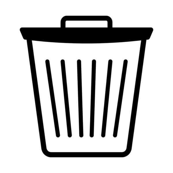 Dustbin Fill Vector Icon Which Can Easily Modify Edit — Stock Photo, Image