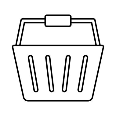 Basket Vektör Simgesi Kolayca düzenleyebilen veya değiştirebilen