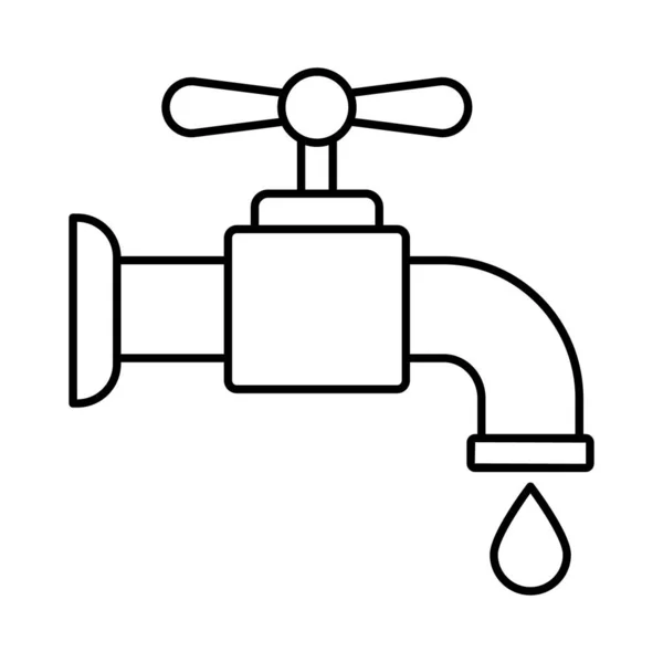 Faucet填充向量图标 可以很容易地修改或编辑 — 图库照片