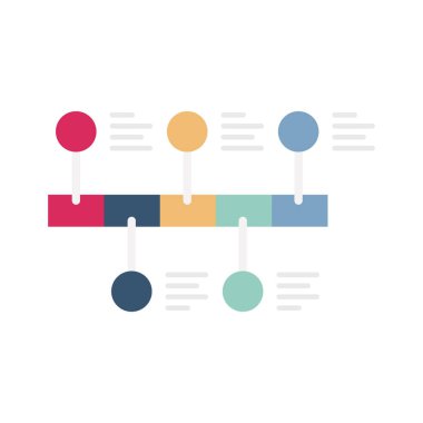 Kolayca değiştirebilen ya da düzenleyebilen yarı zaman çizgisi vektör simgesi