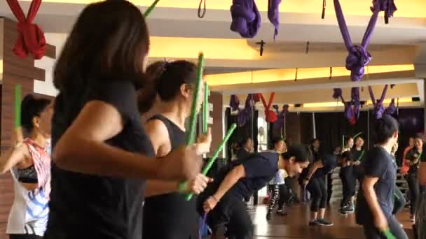 Prachubkirikhan Ταϊλάνδη Ιουλίου 2018 Ομάδα Γυναικών Άσκηση Γυμναστήριο Στο Χουά — Αρχείο Βίντεο