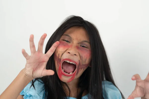 Asian Girl Halloween Concept — Stock Photo, Image