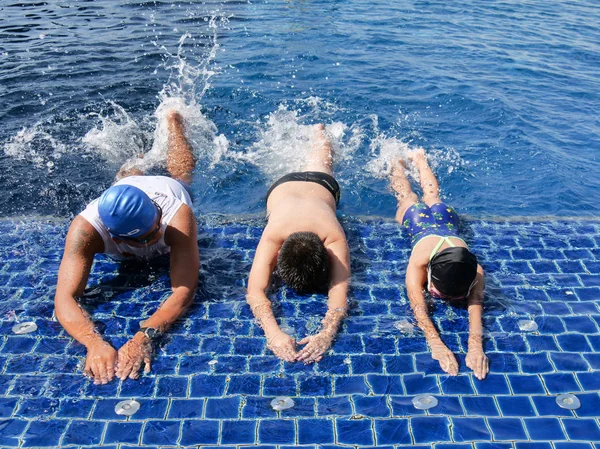 Prachubkirikhan Thailandia Ottobre 2018 Allenatore Nuoto Senza Titolo Che Insegna — Foto Stock