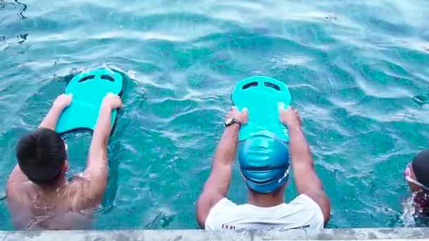 Prachubkirikhan Thailandia Dicembre 2018 Allenatore Nuoto Senza Titolo Che Insegna — Video Stock
