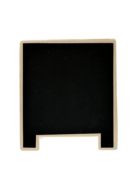 白で隔離空白の木製黒板. — ストック写真