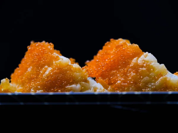 Sushi maki california roll are mood tone color orange. repeat pa — Stock Photo, Image
