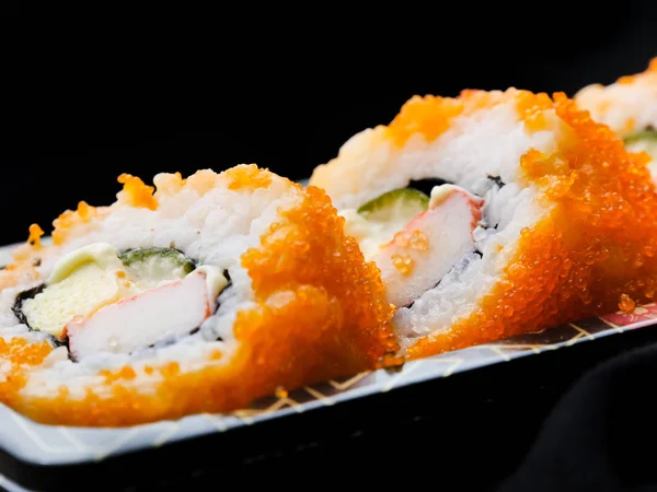 Sushi maki california roll son color naranja tono de ánimo. repetir pa — Foto de Stock