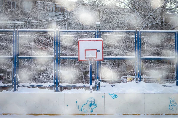 Snow Basketballshoes Playground Winter — Stock Photo, Image