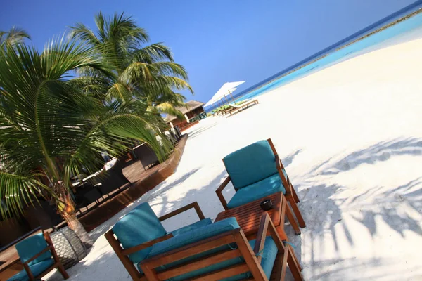 Maldives Island Resort White Sand Beach Salle Gym Bungalow — Photo