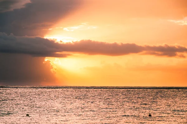 Fiery Sunrise Caribbean Sea México — Fotografia de Stock