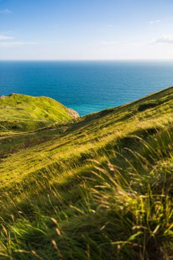 Lulworth Cove dramatik yeşil kayalıklarla içinde belgili tanımlık geçmiş Atlantik Okyanusu ile