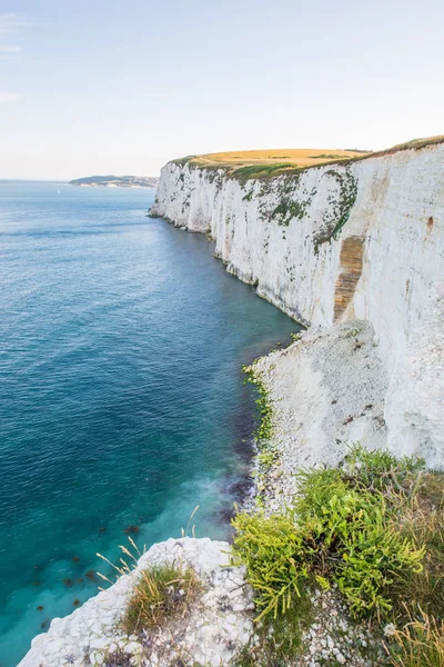 White Cliffs Turquoise Atlantic Ocean Sunny Day — Stock Photo, Image